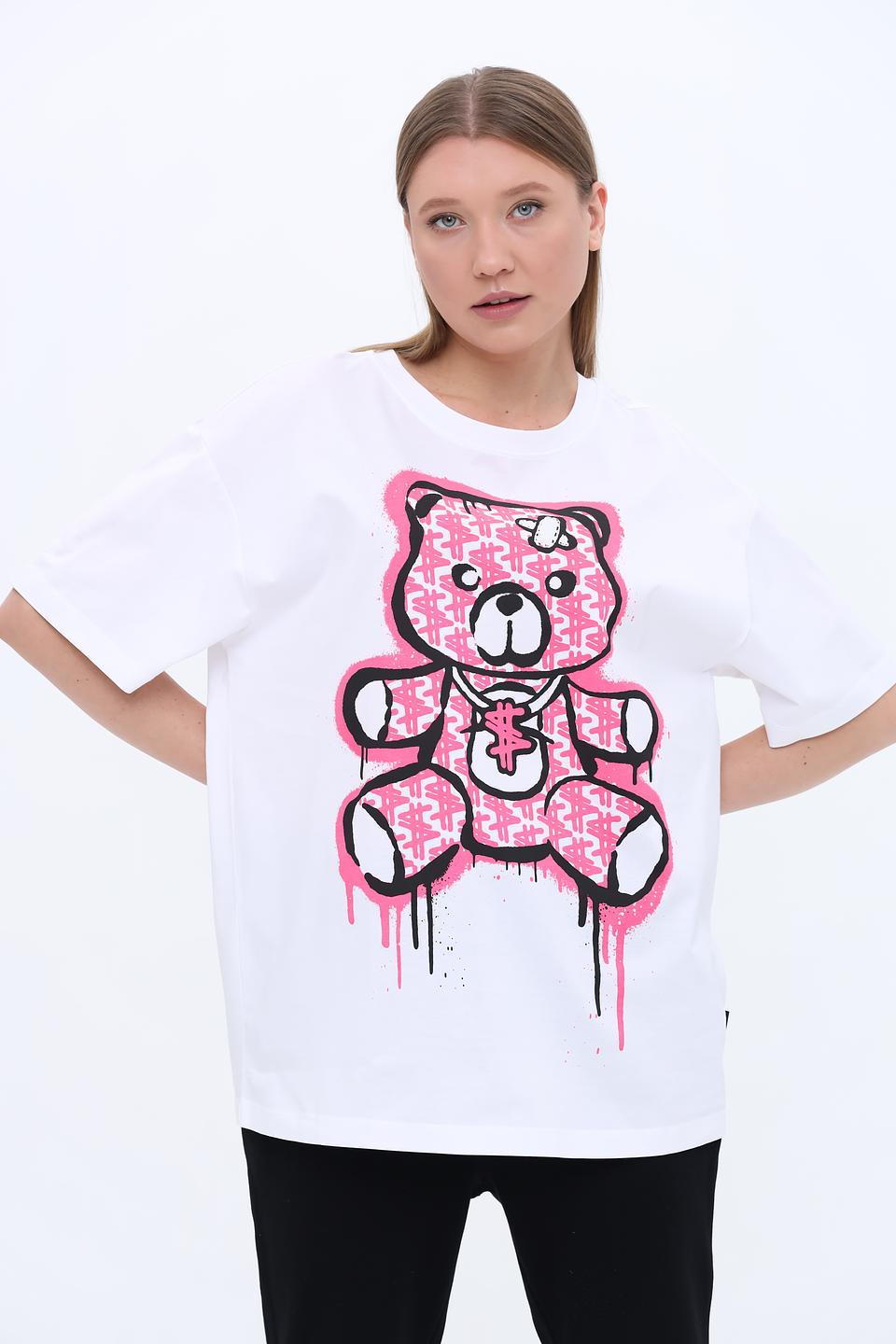 Футболка Twin Set с медведем