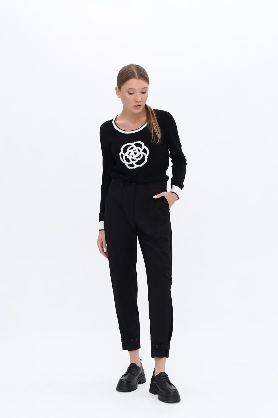 Брюки Twin Set карго чёрные