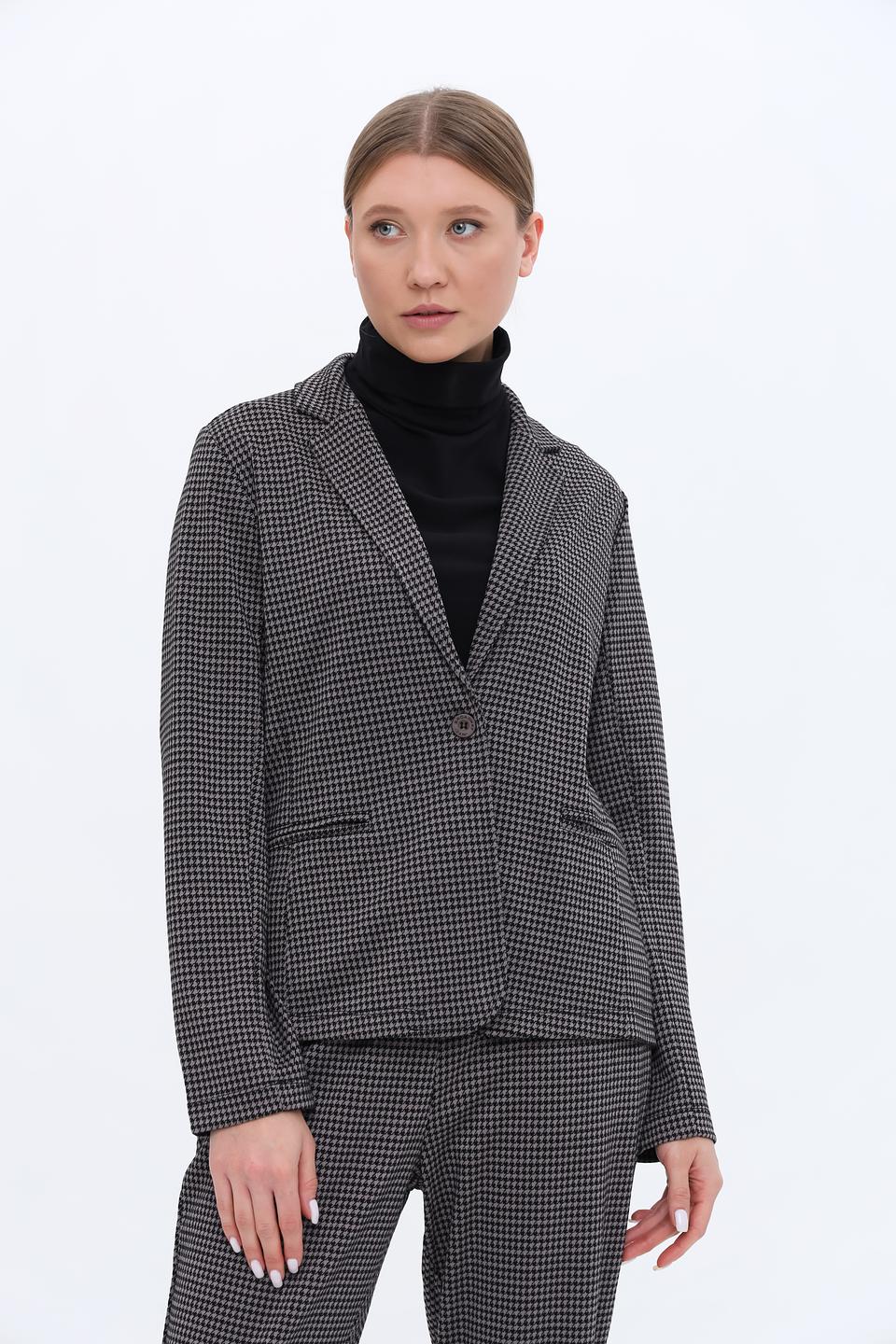 Жакет Broadway в клетку серый