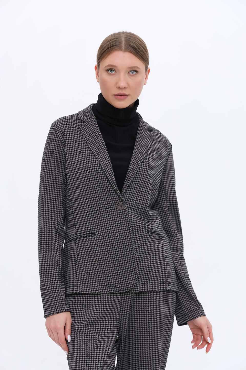 Жакет Broadway в клетку серый