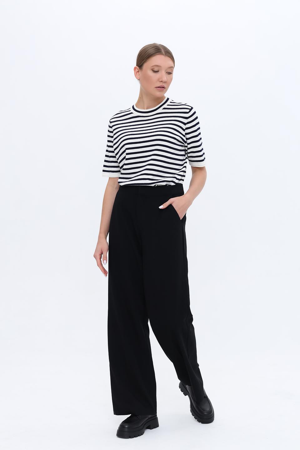 Брюки клёш Broadway чёрные