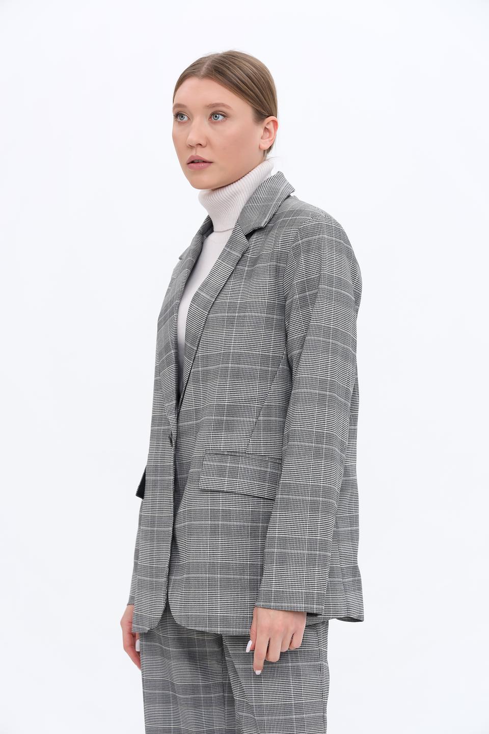 Жакет Broadway в клетку серый