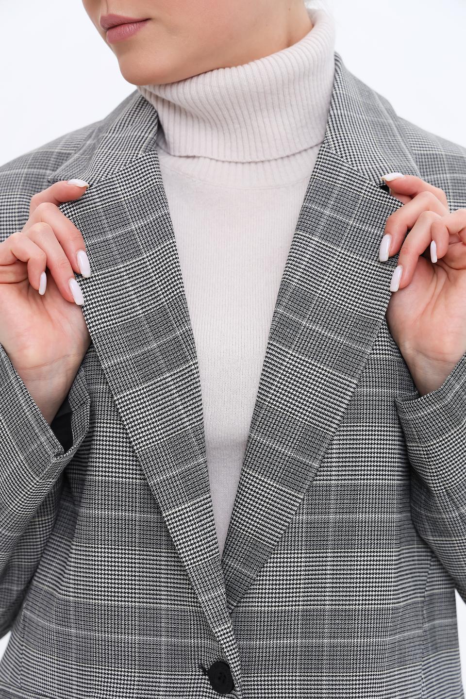 Жакет Broadway в клетку серый