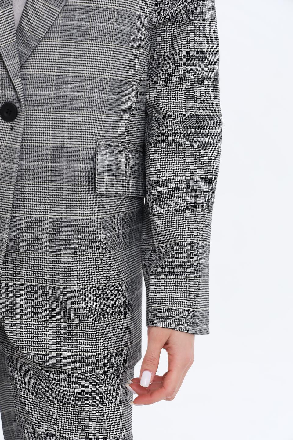 Жакет Broadway в клетку серый