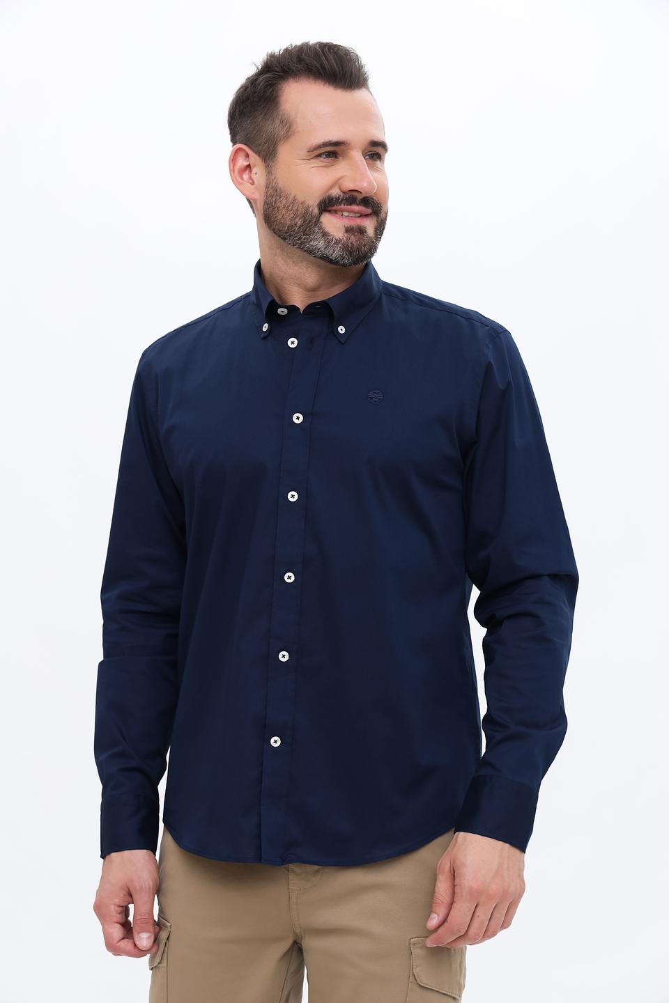 Рубашка North Sails синяя с длинным рукавом