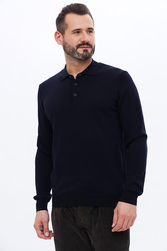 Поло North Sails шерсть тёмно-синий