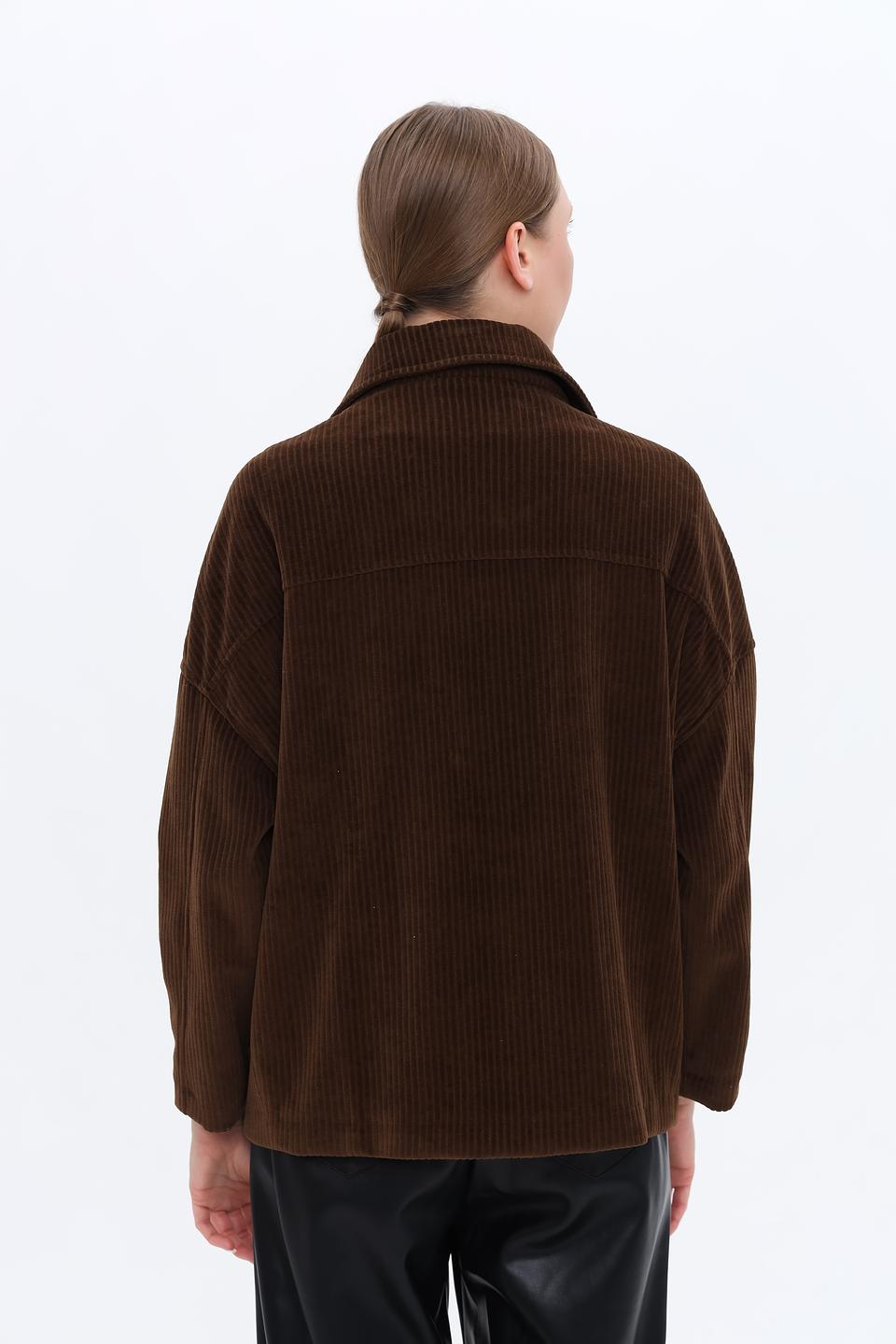 Жакет Circolo 1901 в рубчик коричневый