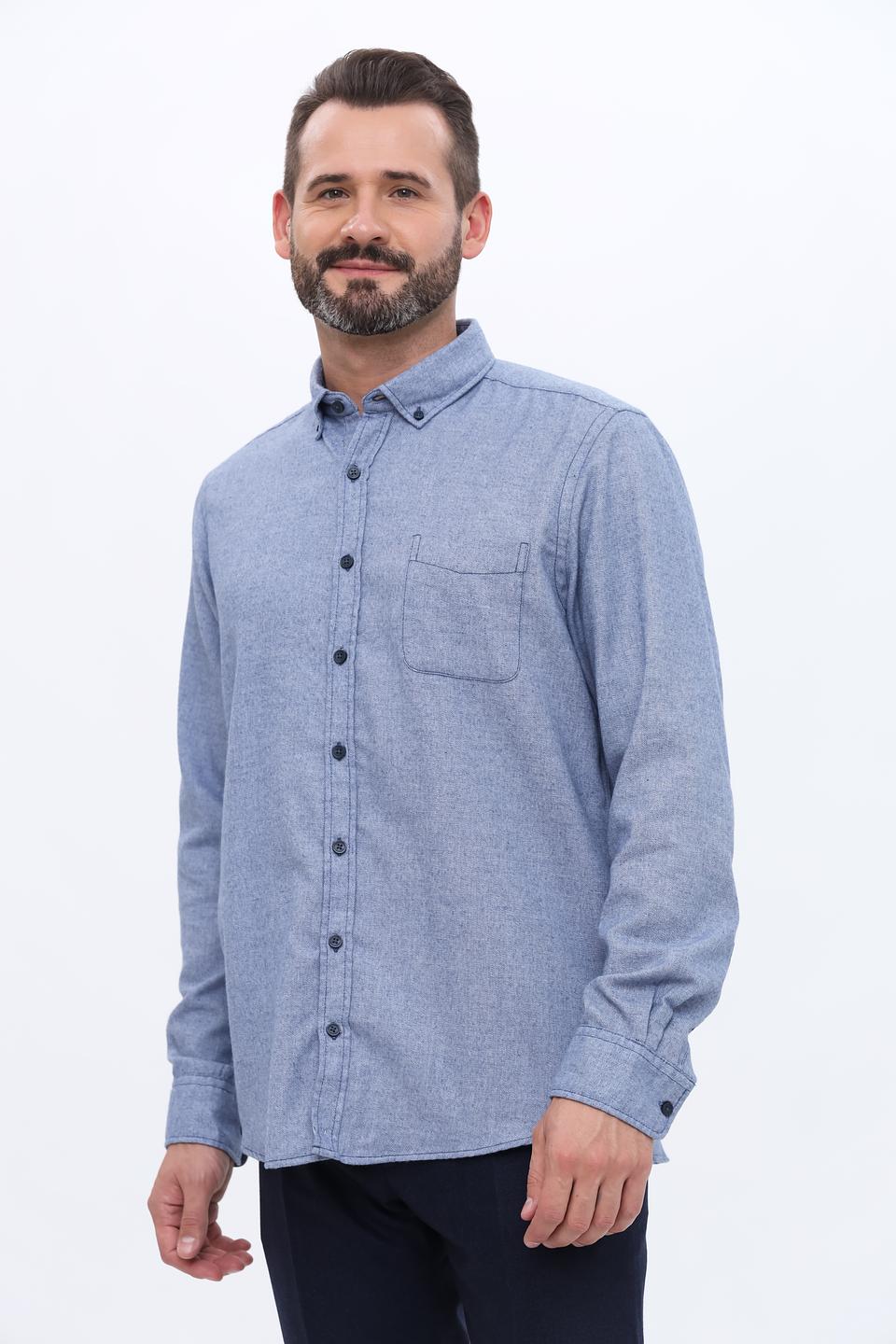 Рубашка Basefield мужская голубая