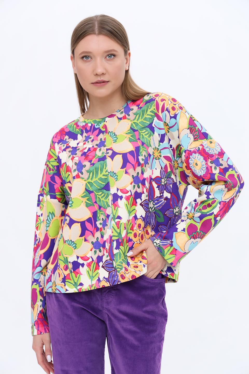 Пуловер Rich and Royal цветочный