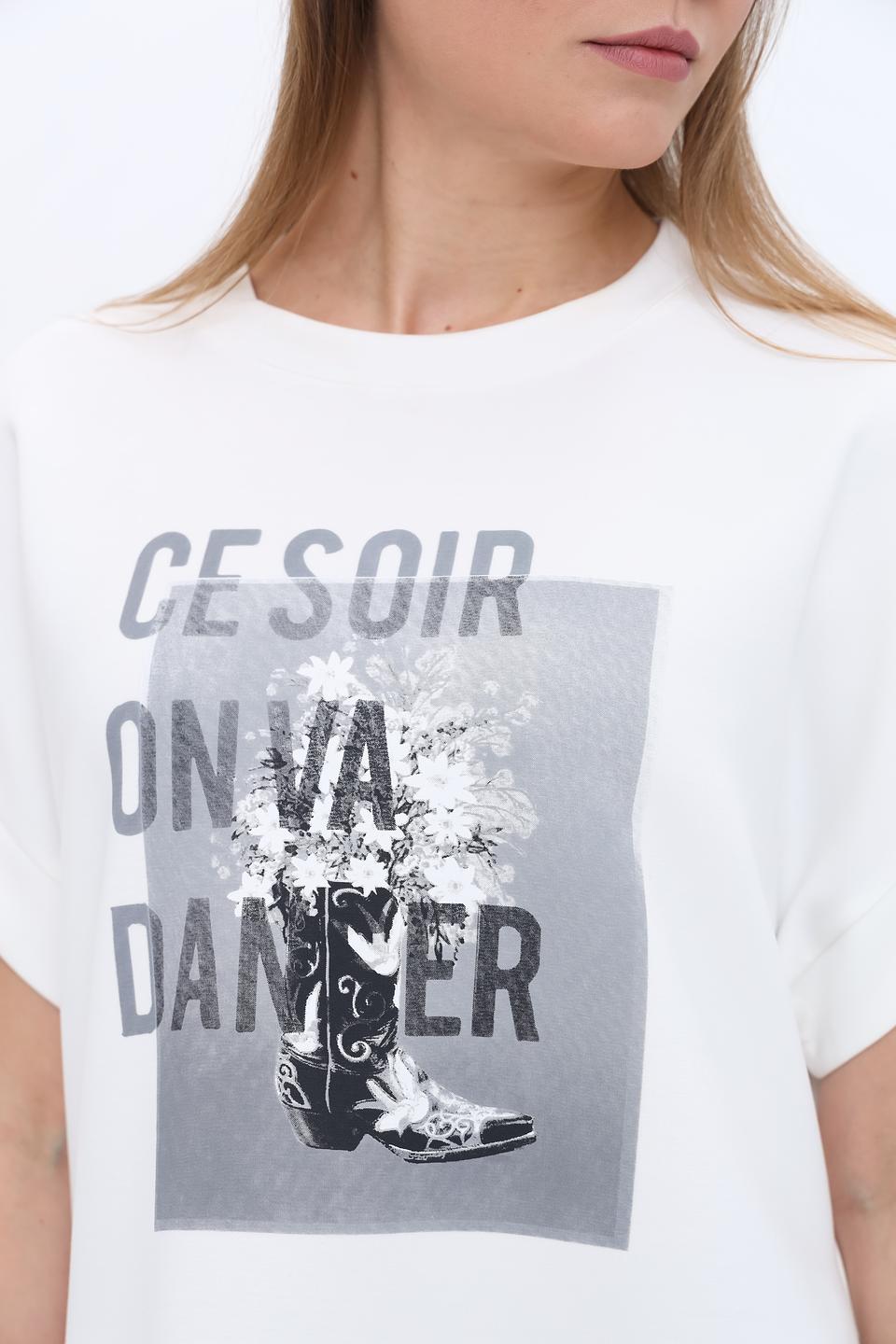 Пуловер Rich and Royal с принтом белый