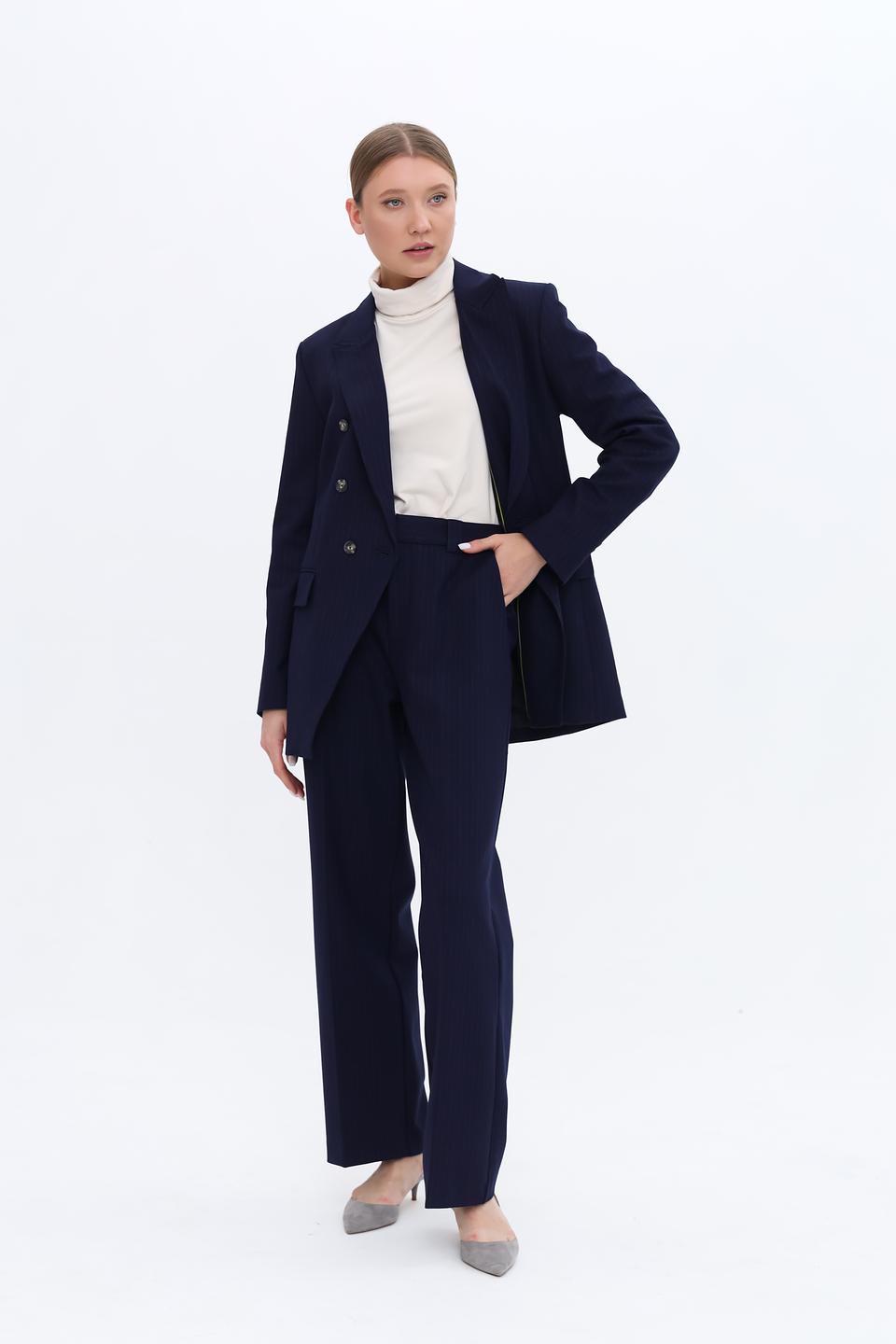 Брюки классические Rich and Royal темно-синие