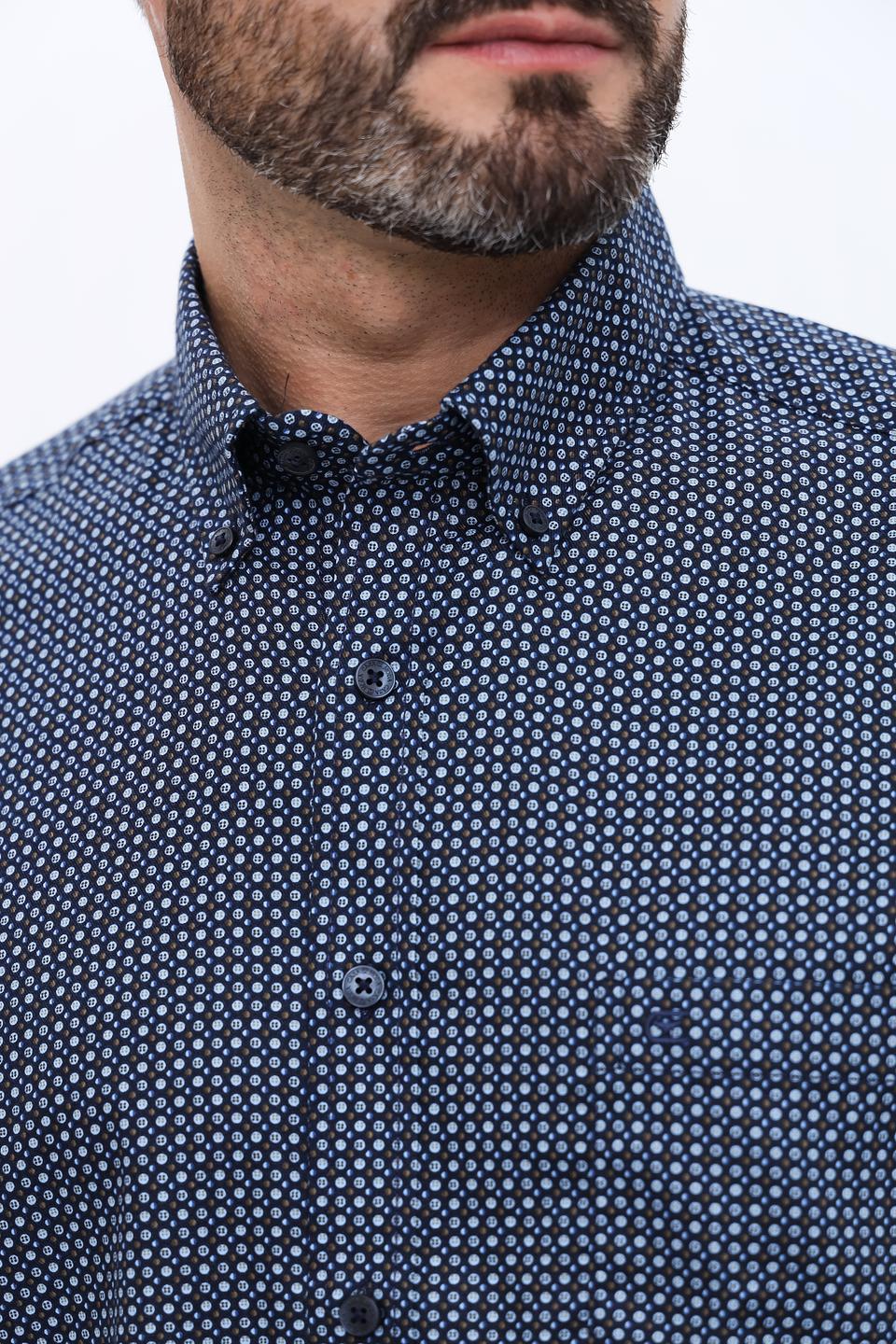 Рубашка Casa Moda в мелкий принт синий