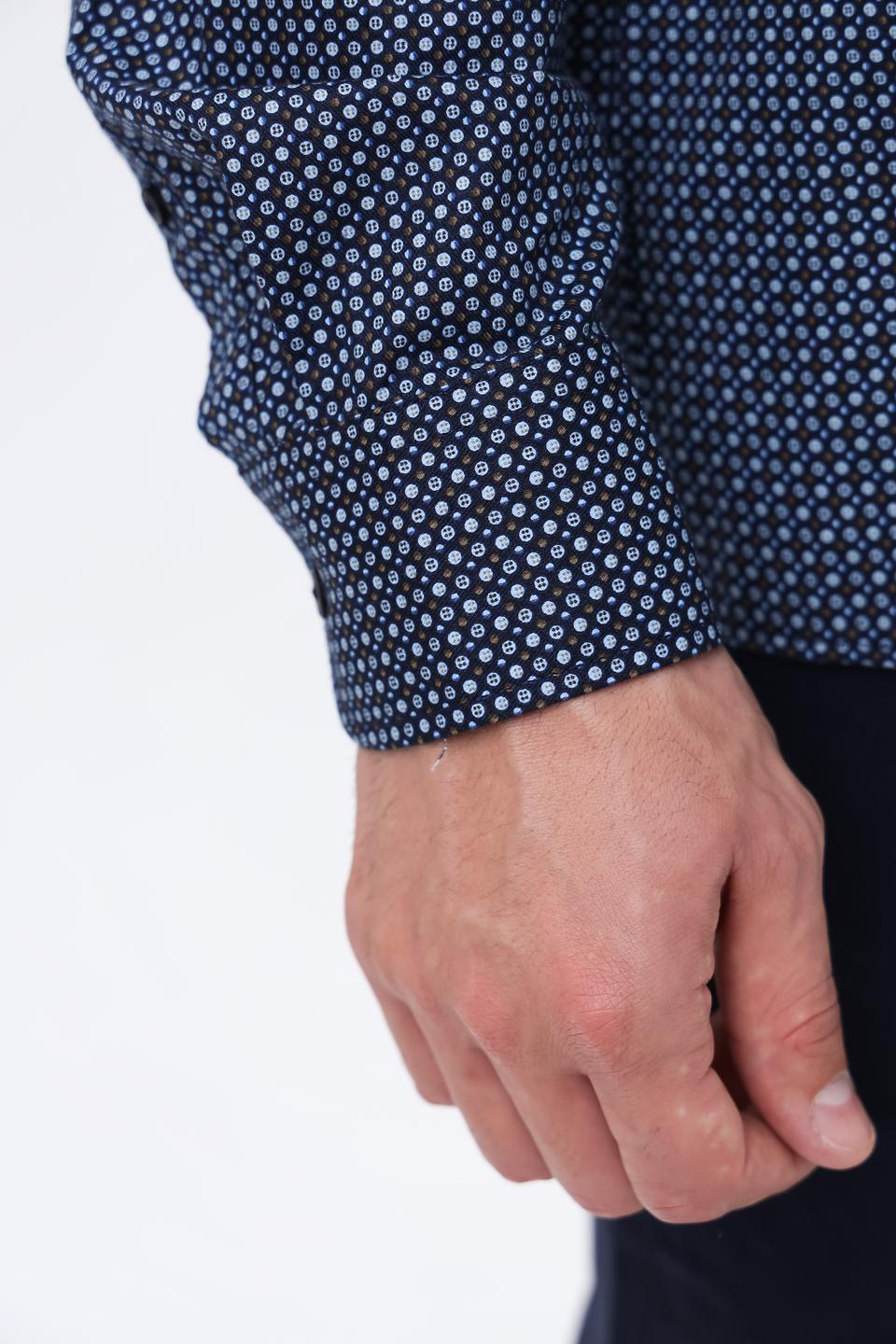 Рубашка Casa Moda в мелкий принт синий