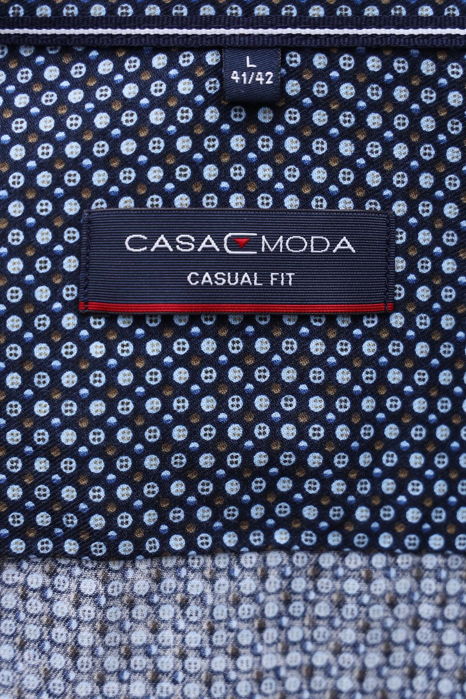 Рубашка Casa Moda в мелкий принт синий