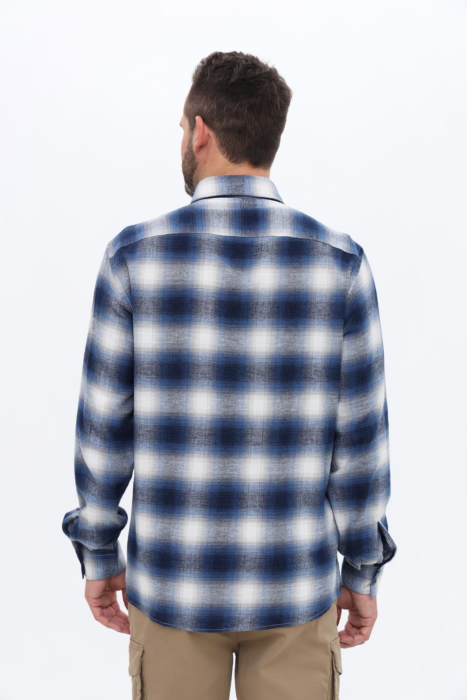 Рубашка Casa Moda в клетку синяя