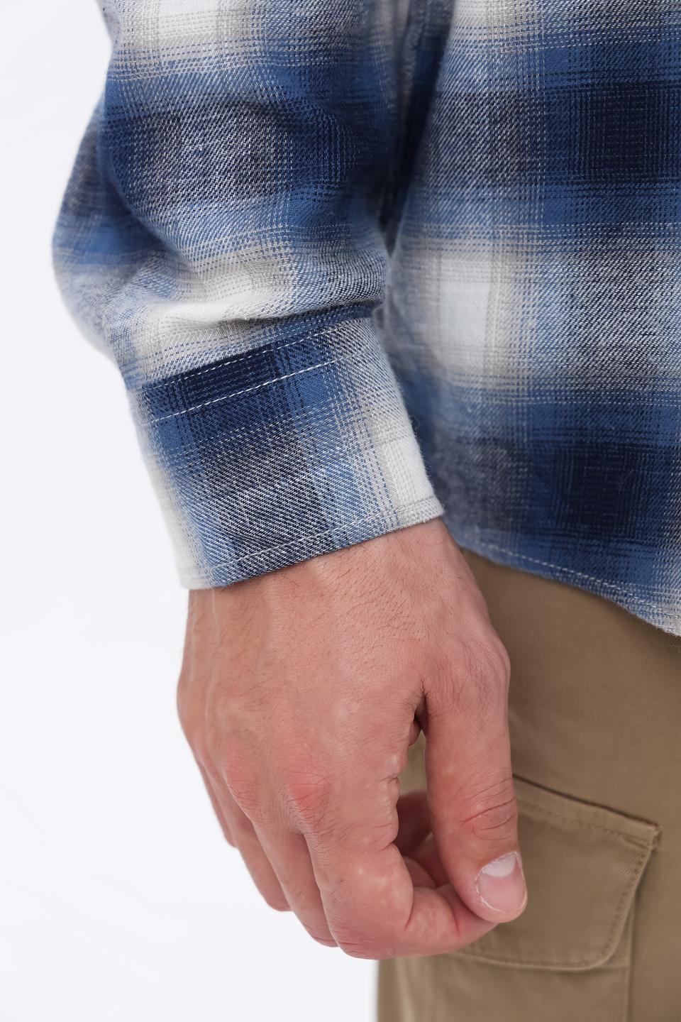 Рубашка Casa Moda в клетку синяя