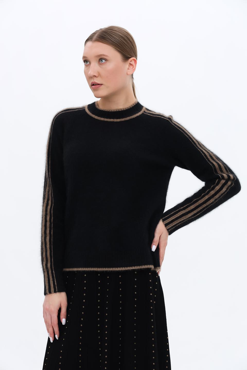 Джемпер Leo & Ugo с полоской чёрный