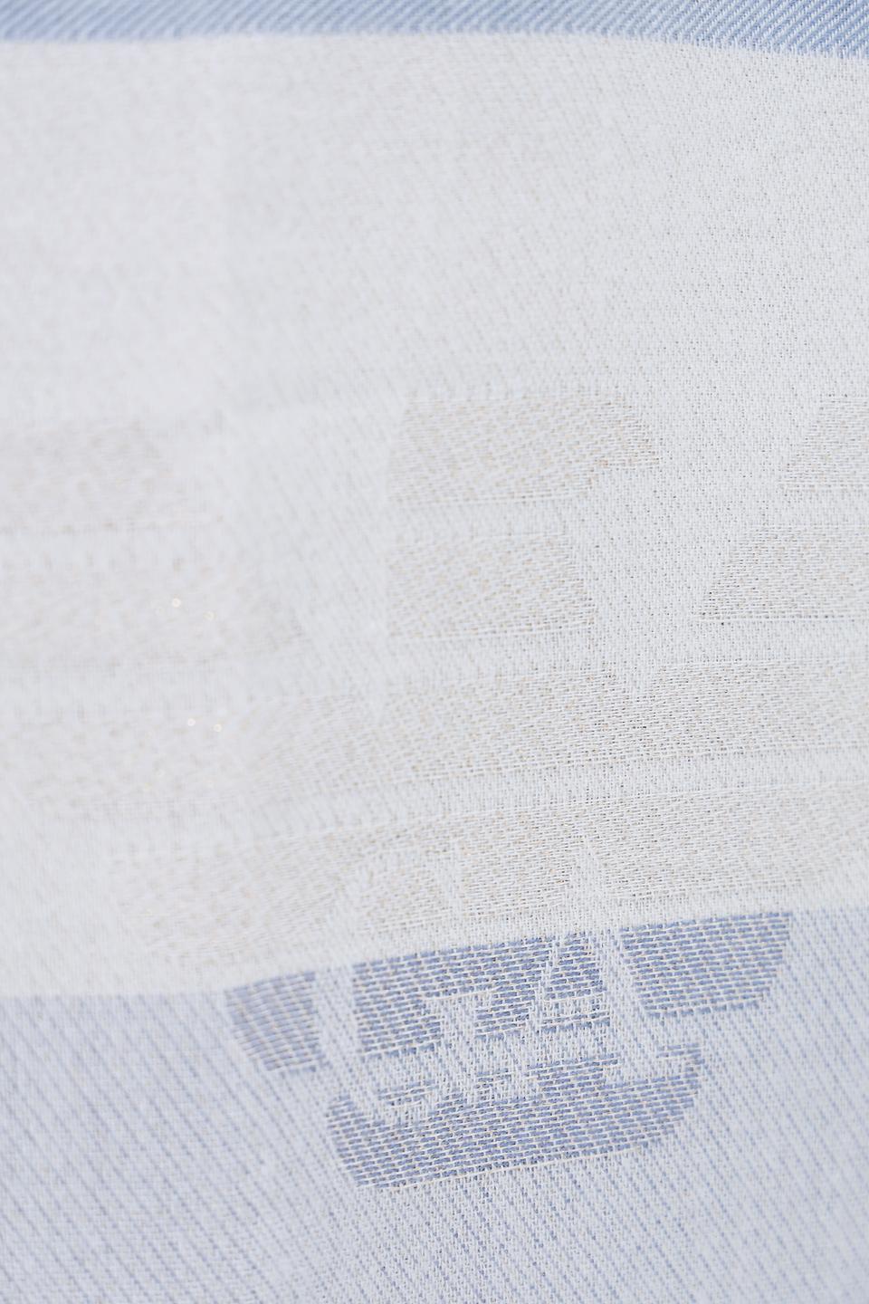 Шарф Emporio Armani в полоску голубой