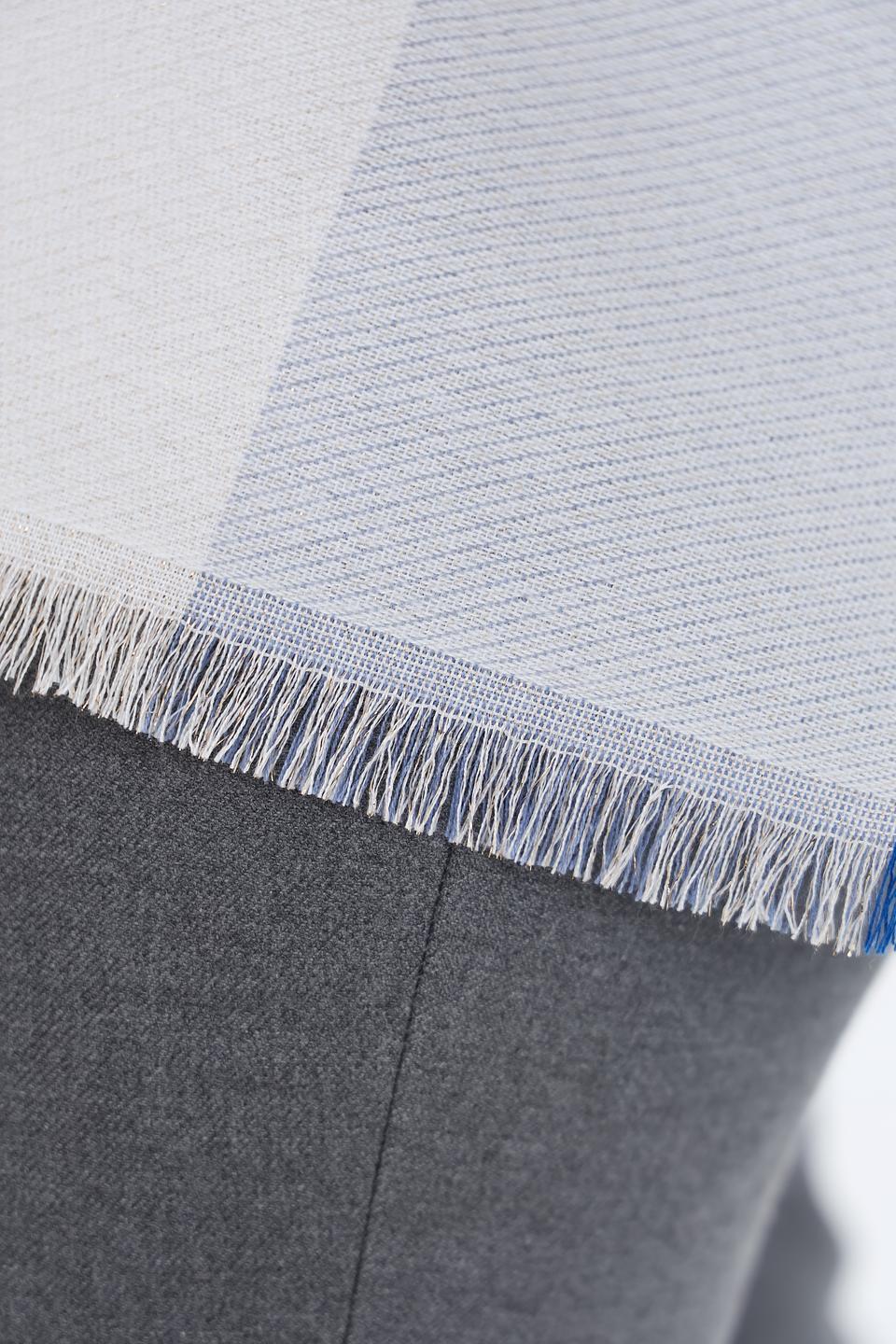 Шарф Emporio Armani в полоску голубой