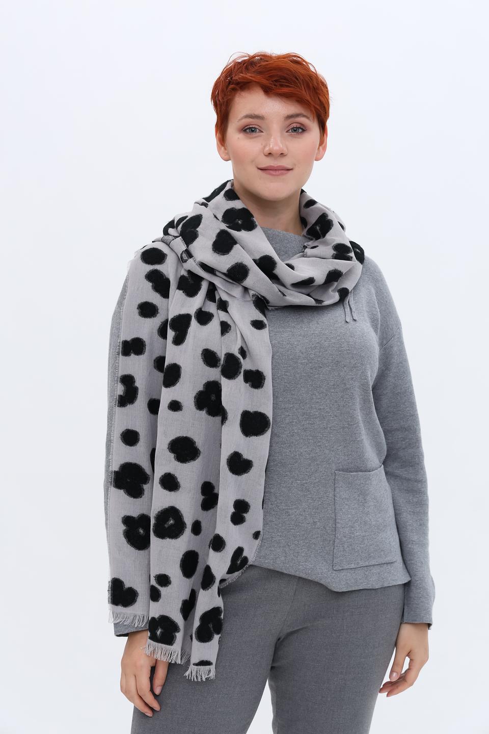 Шарф Fraas с леопардовым принтом