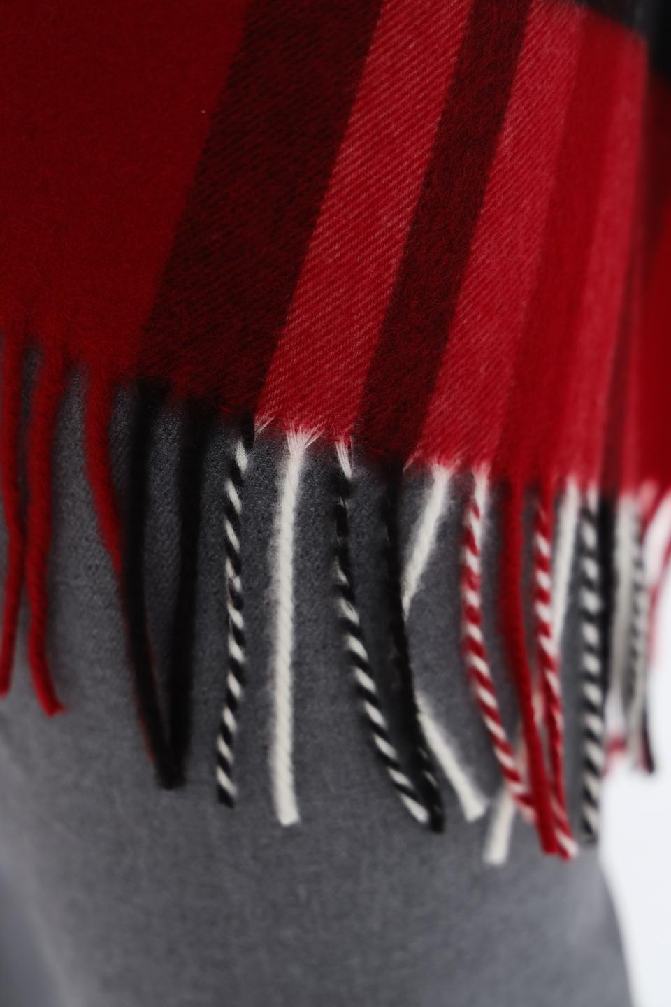 Шарф Fraas в клетку красный