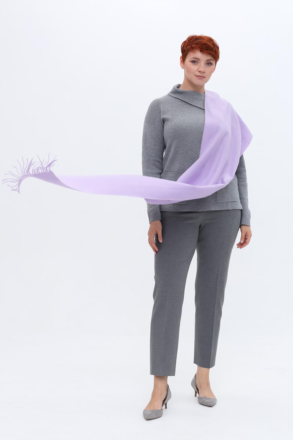 Шарф Fraas лавандовый с бахромой