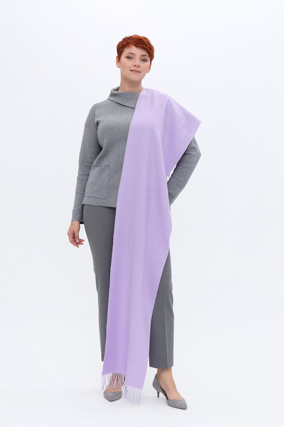 Шарф Fraas лавандовый с бахромой