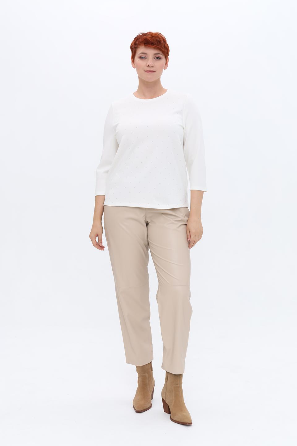 Пуловер Gerry Weber с камнями белый