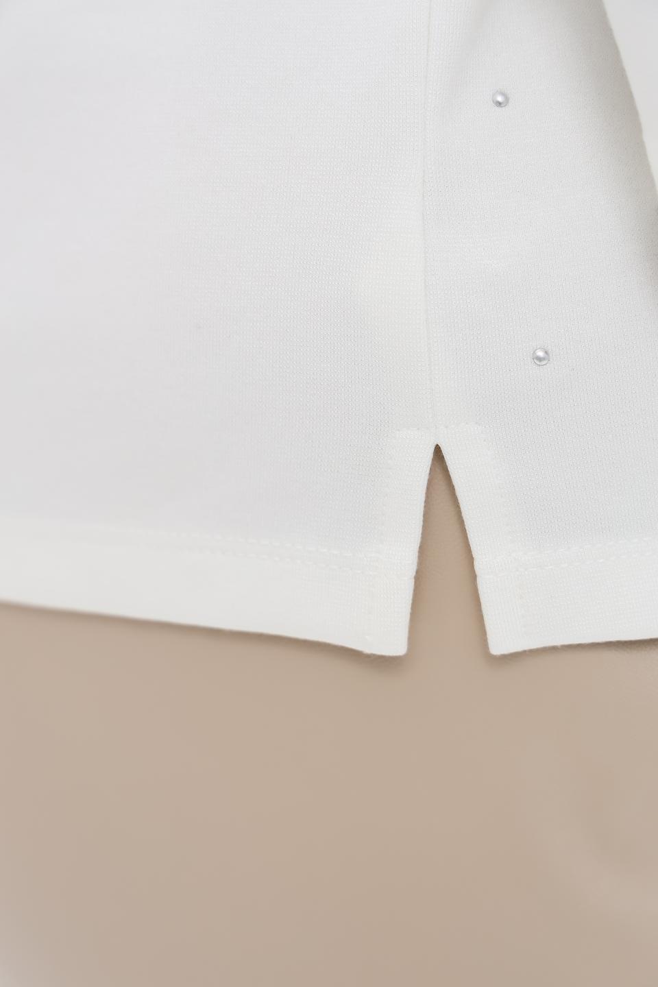 Пуловер Gerry Weber с камнями белый