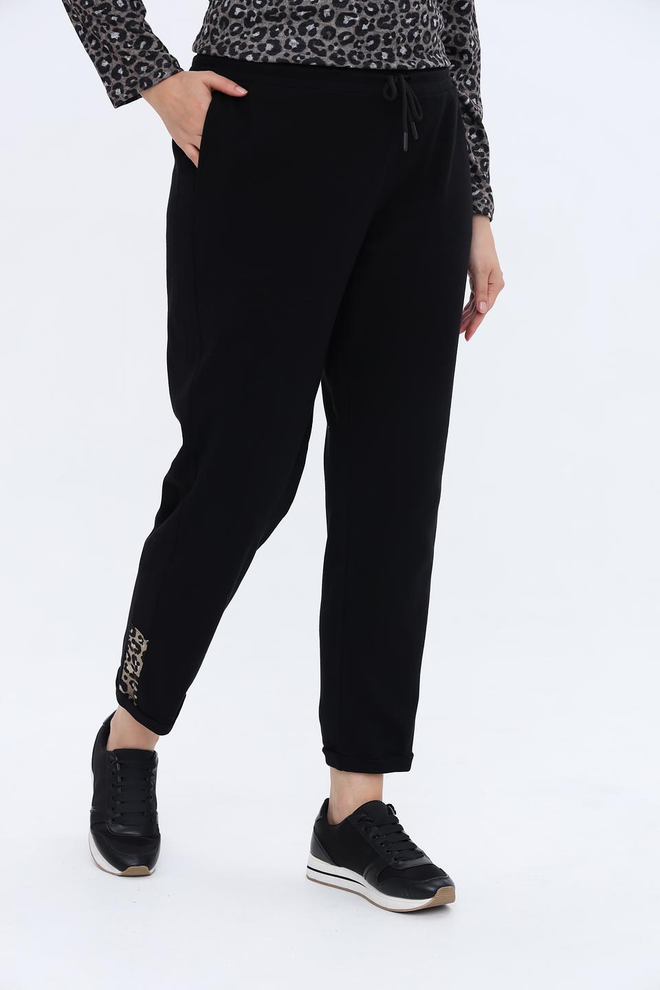 Брюки Doris Streich черные с манжетами