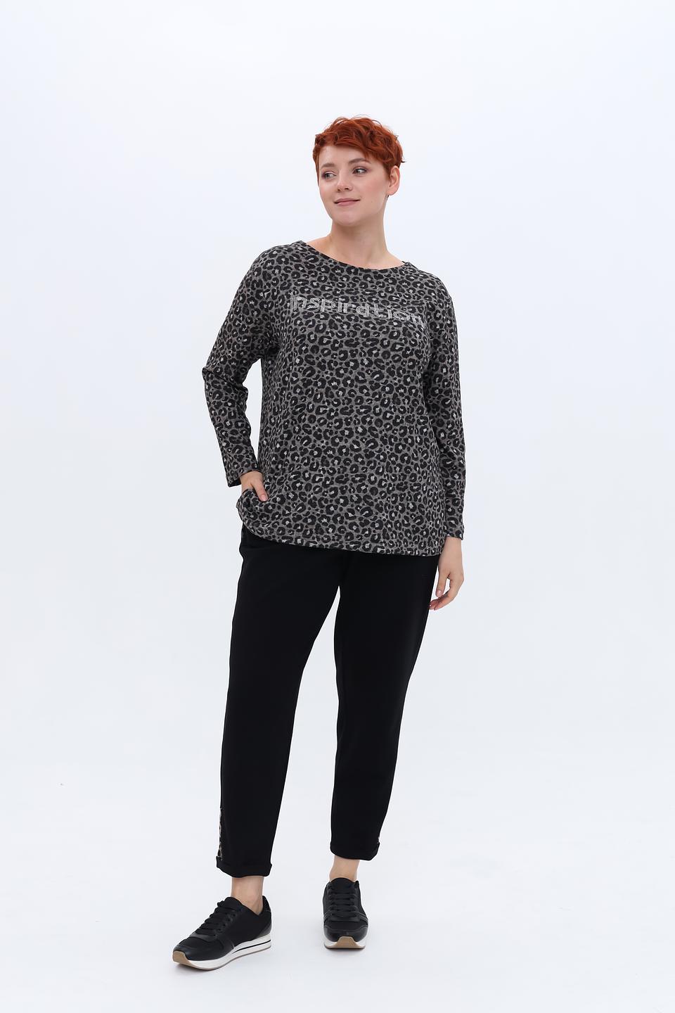 Брюки Doris Streich черные с манжетами