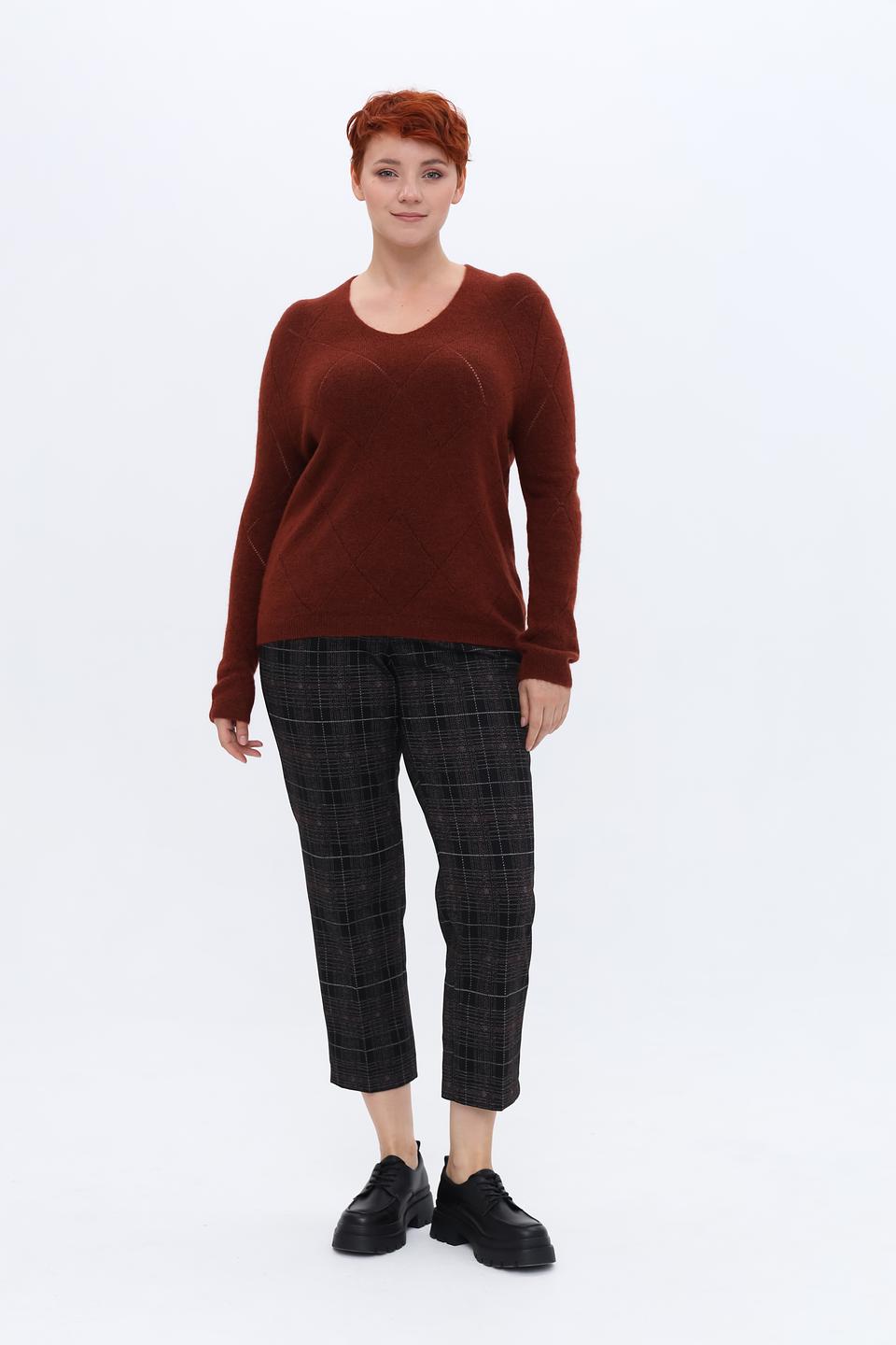 Пуловер Gerry Weber с ромбами терракотовый