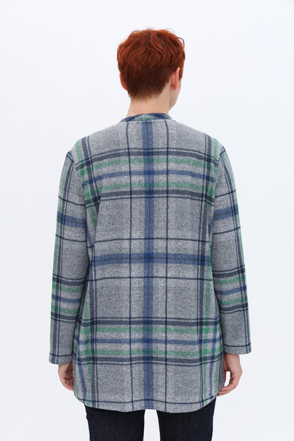 Кардиган Via Appia в клетку серый