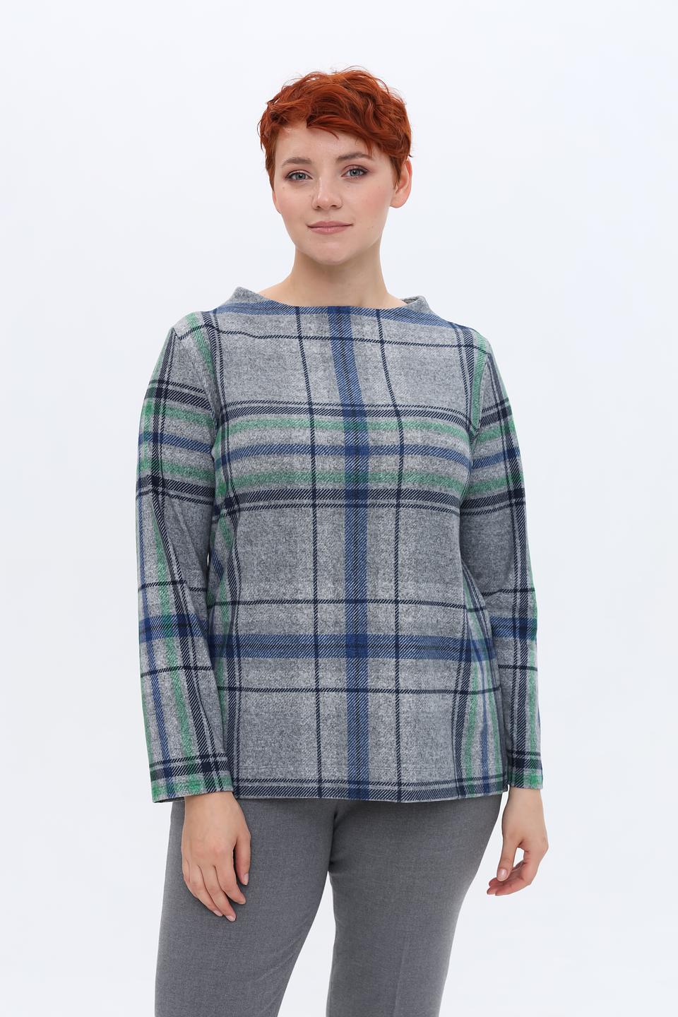 Пуловер Via Appia в клетку серый