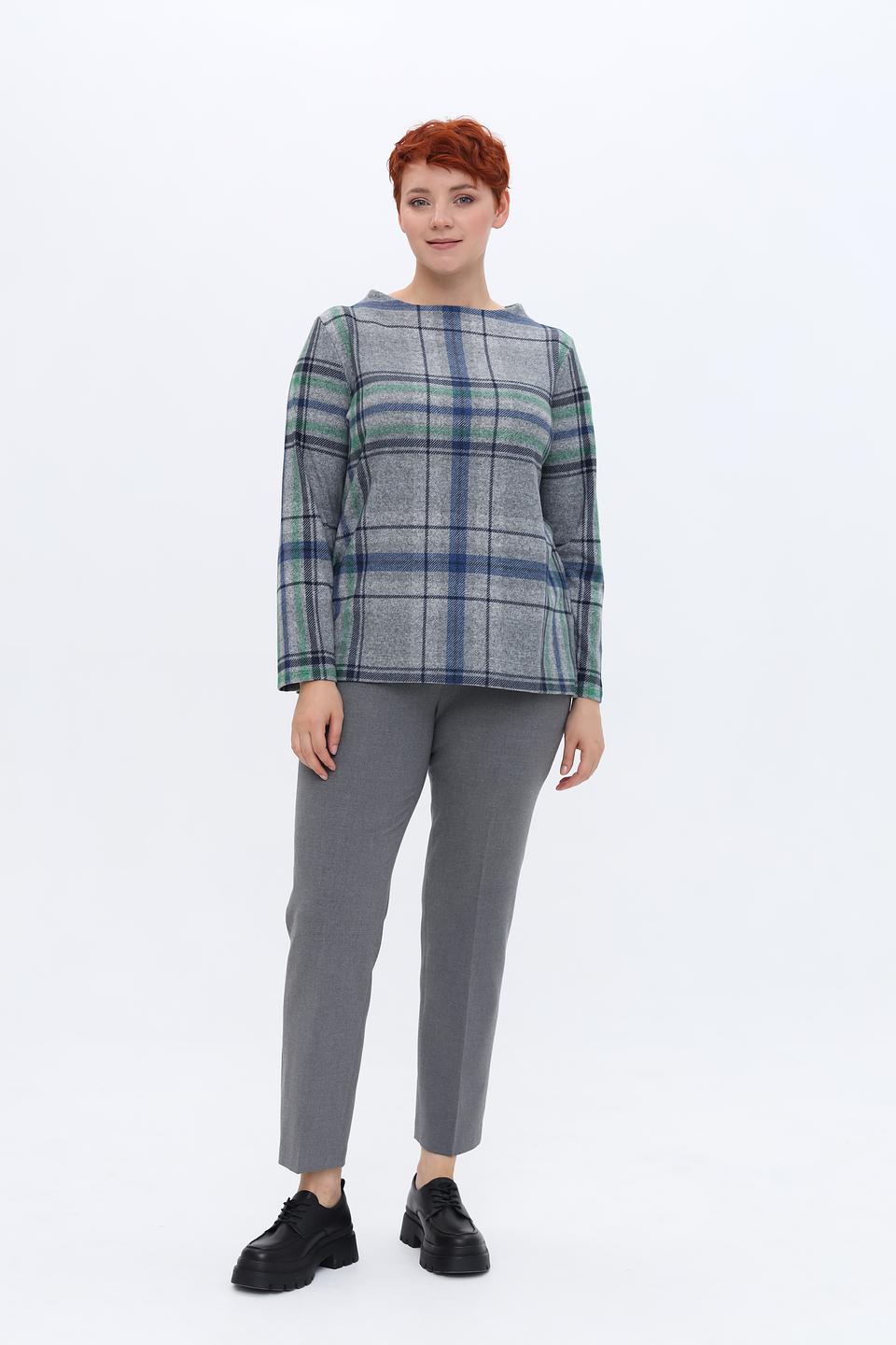 Пуловер Via Appia в клетку серый