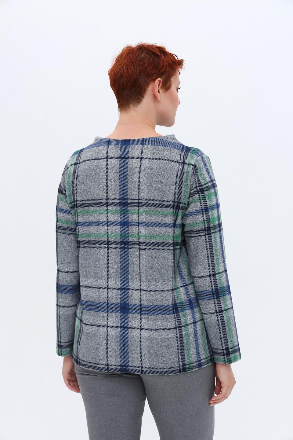 Пуловер Via Appia в клетку серый