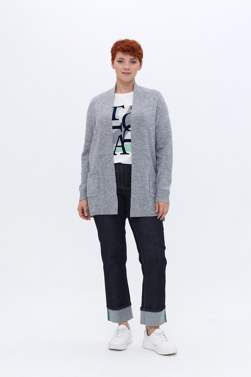 Кардиган Via Appia серый меланж