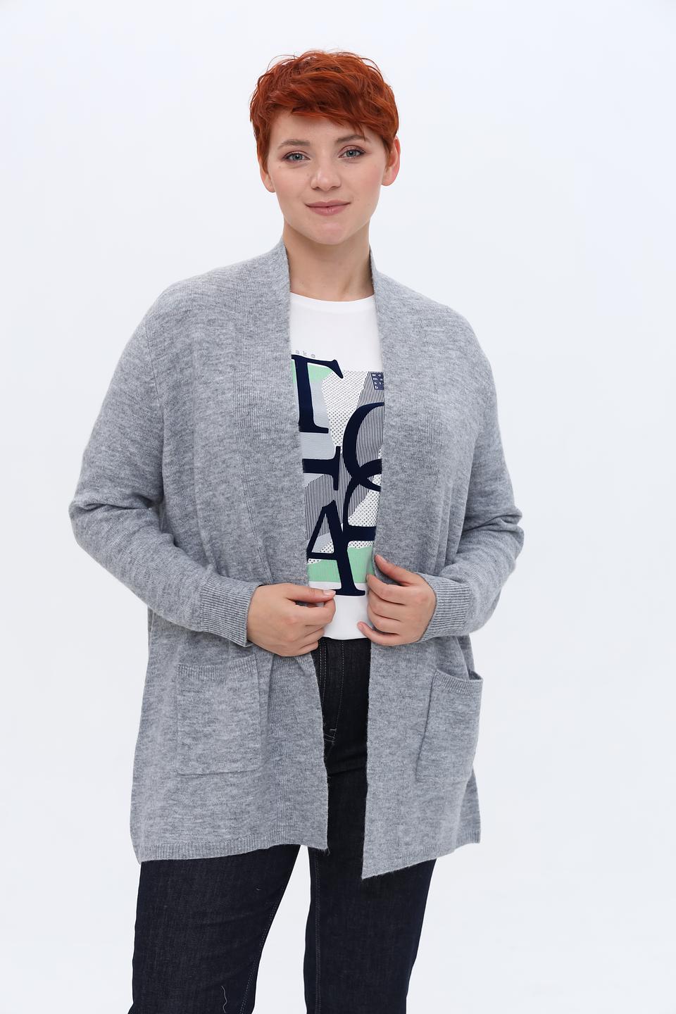 Кардиган Via Appia серый меланж