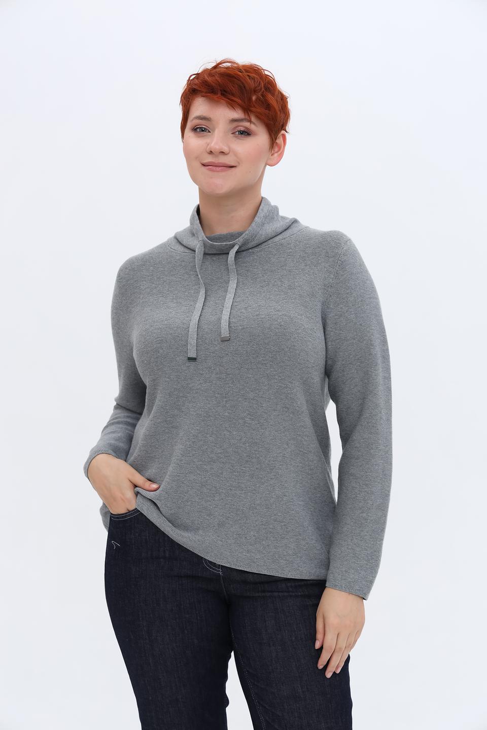 Пуловер Via Appia серый с капюшоном