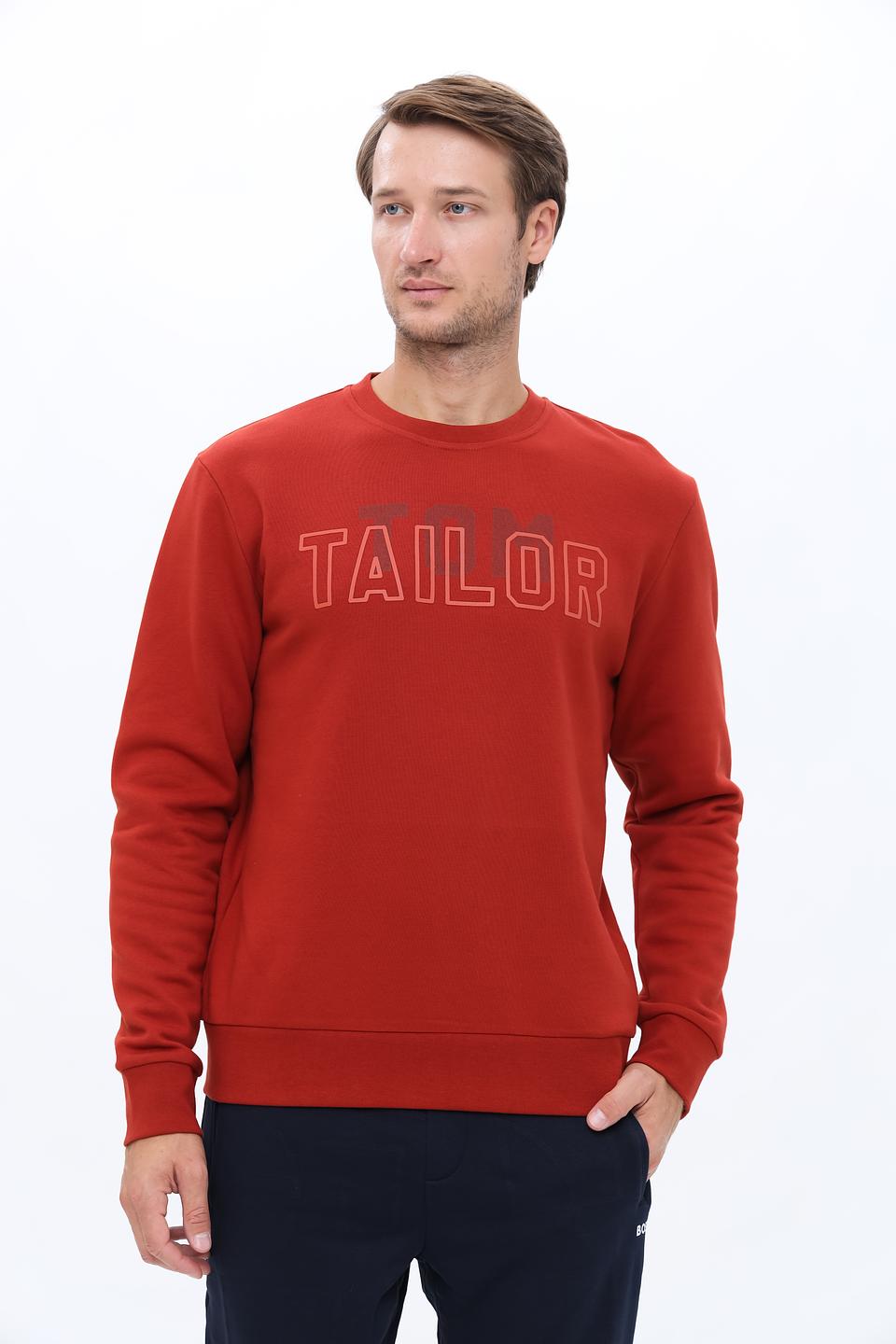 Толстовка Tom Tailor рыжая с логотипом