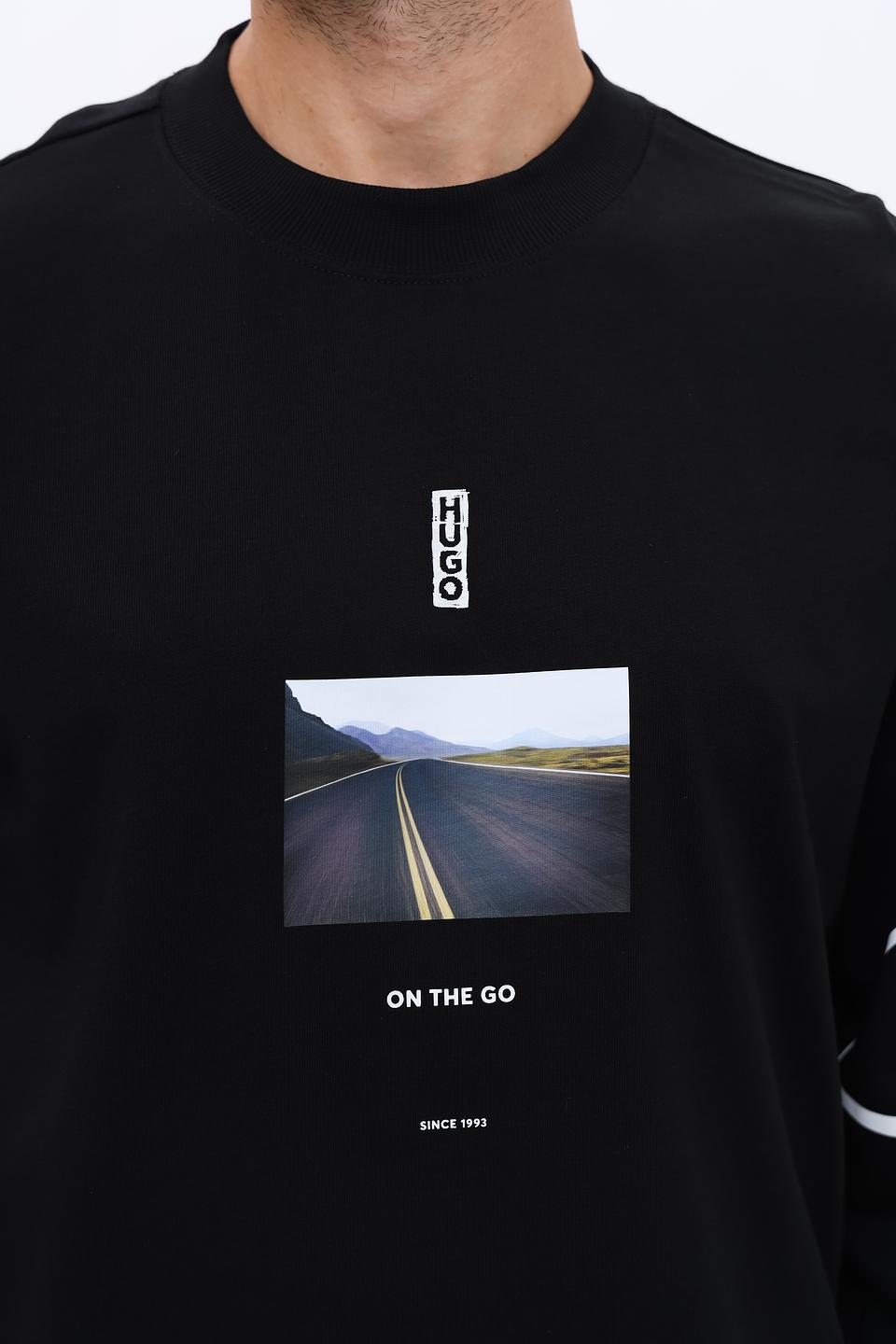 Футболка Hugo с принтом чёрная