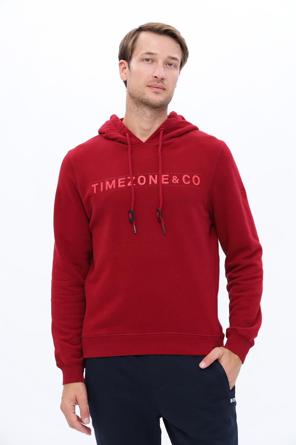 Толстовка Time Zone с логотипом красный