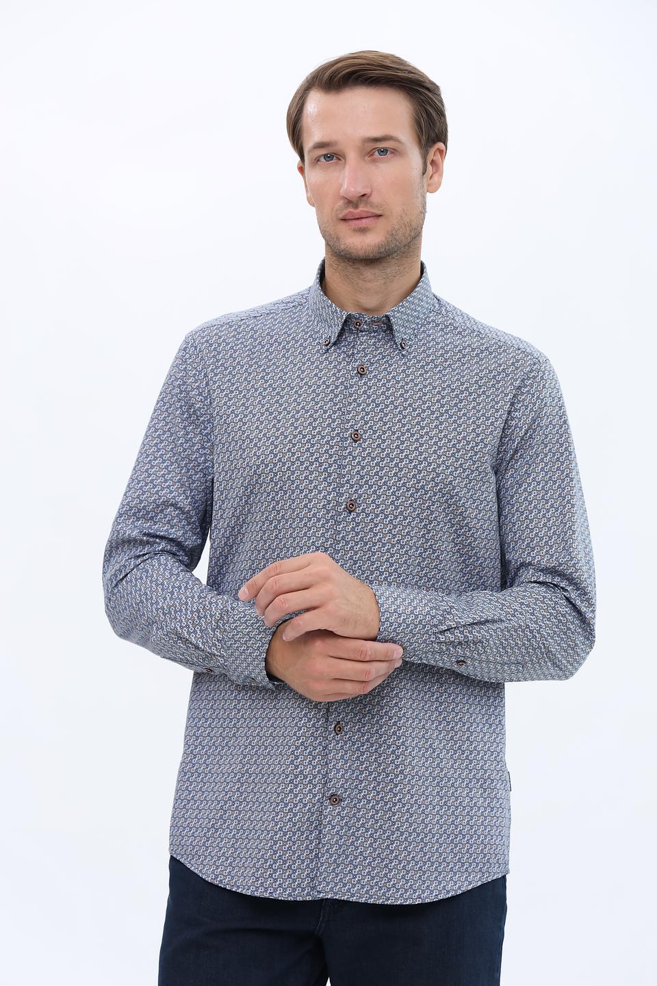 Рубашка Bugatti с принтом