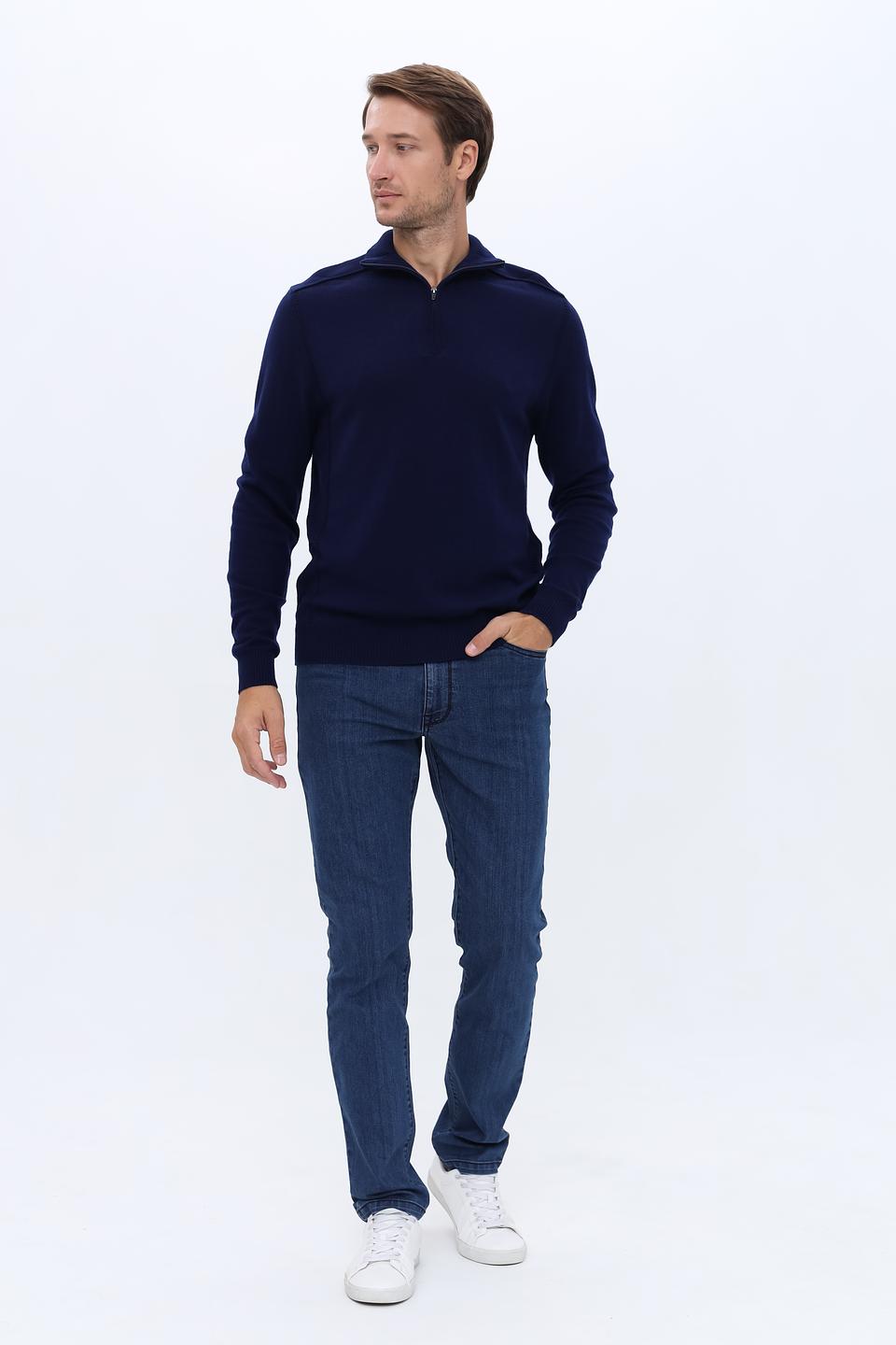 Джемпер Pezzo с молнией синий