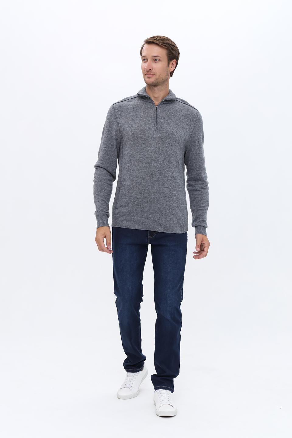 Джемпер Pezzo серый с налокотниками