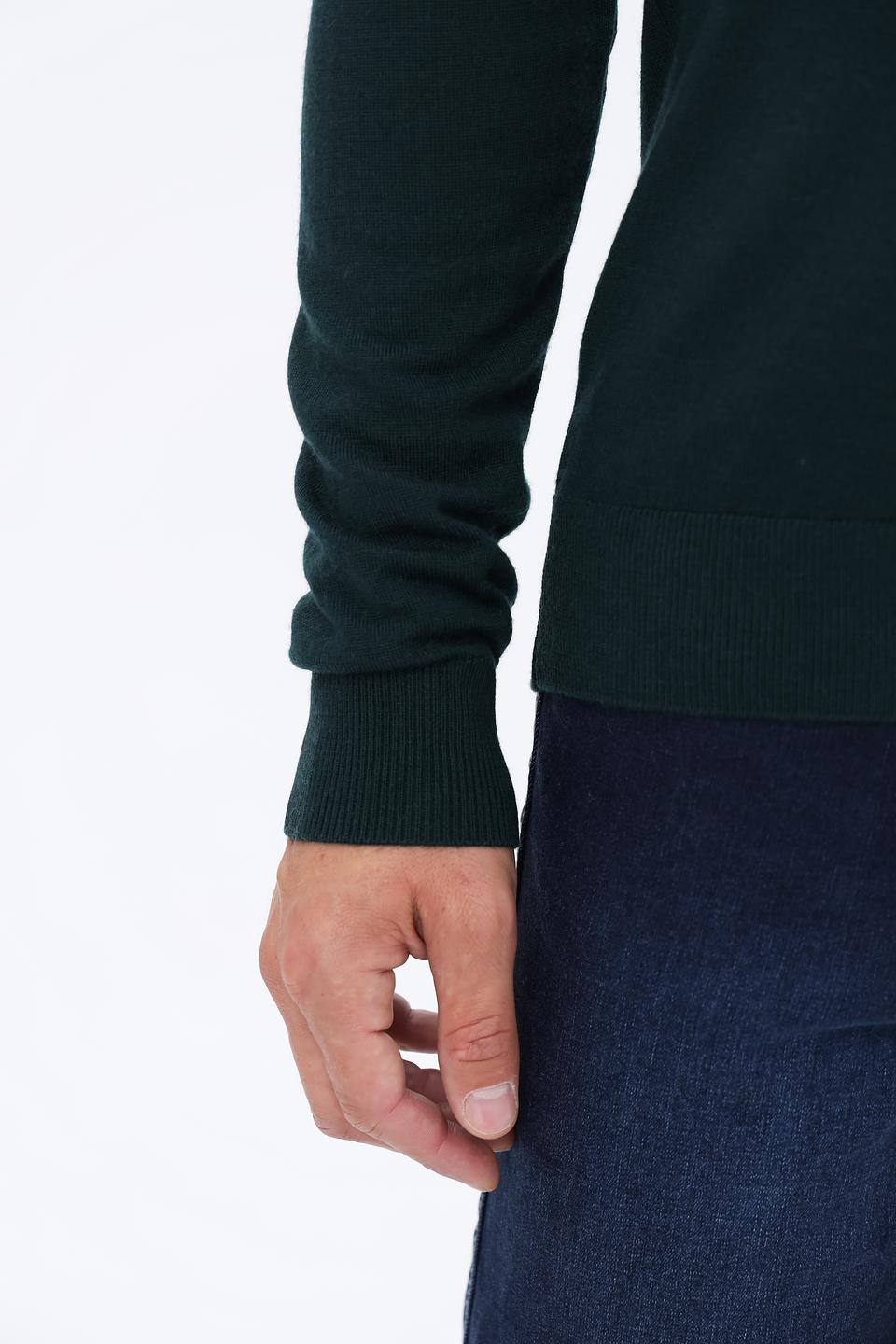 Джемпер Seidensticker V-образный тёмно-зелёный