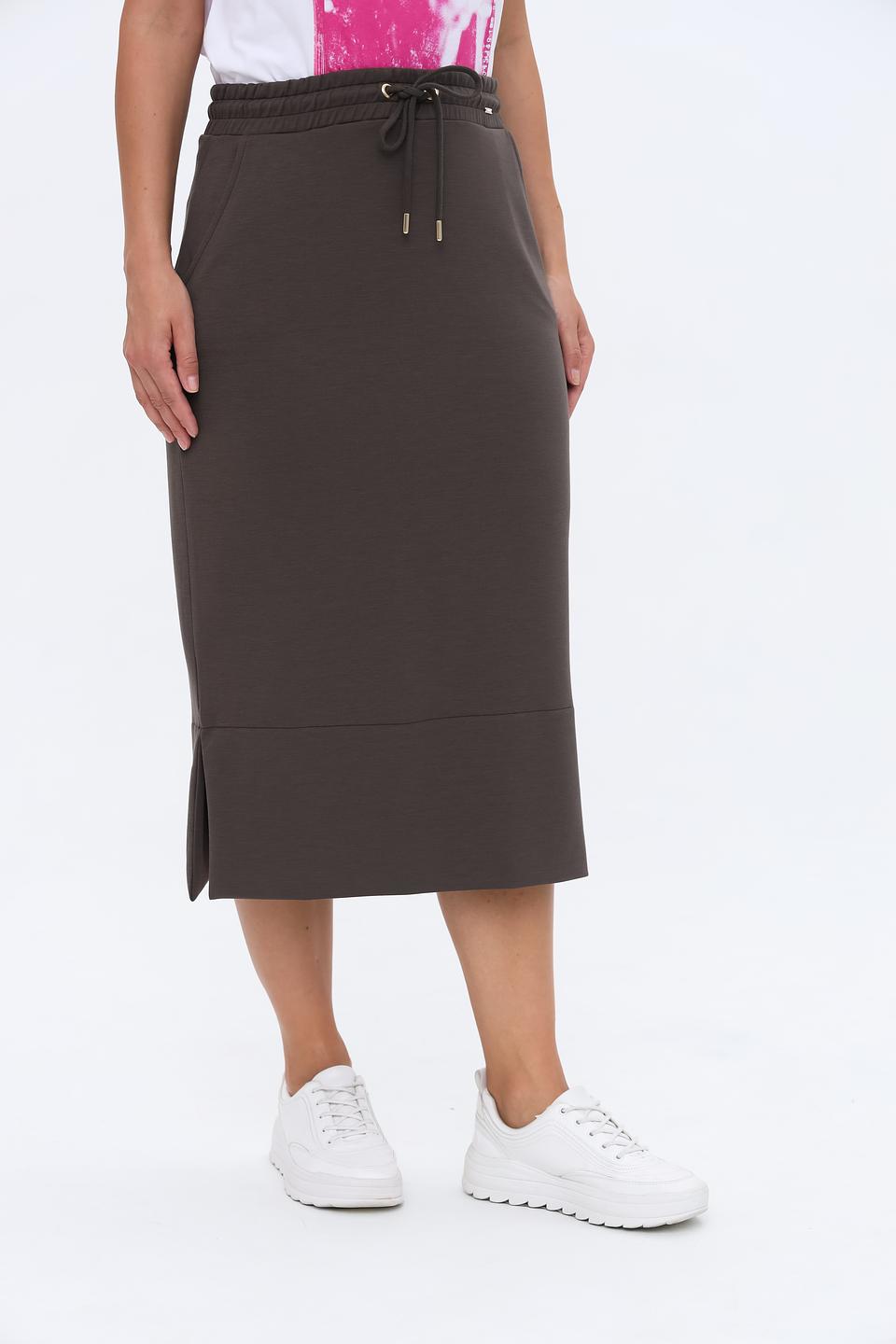 Юбка Cinque серая с разрезом