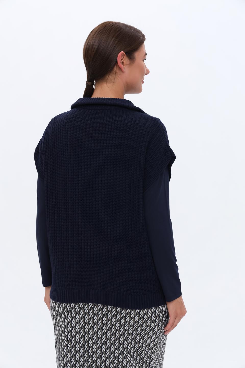 Жилет Bugatti вязаный тёмно-синий