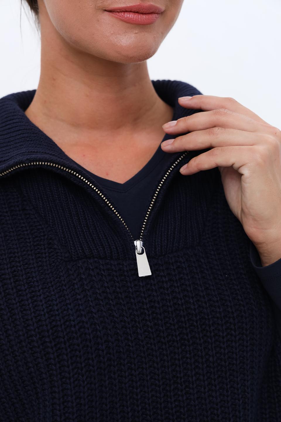 Жилет Bugatti вязаный тёмно-синий