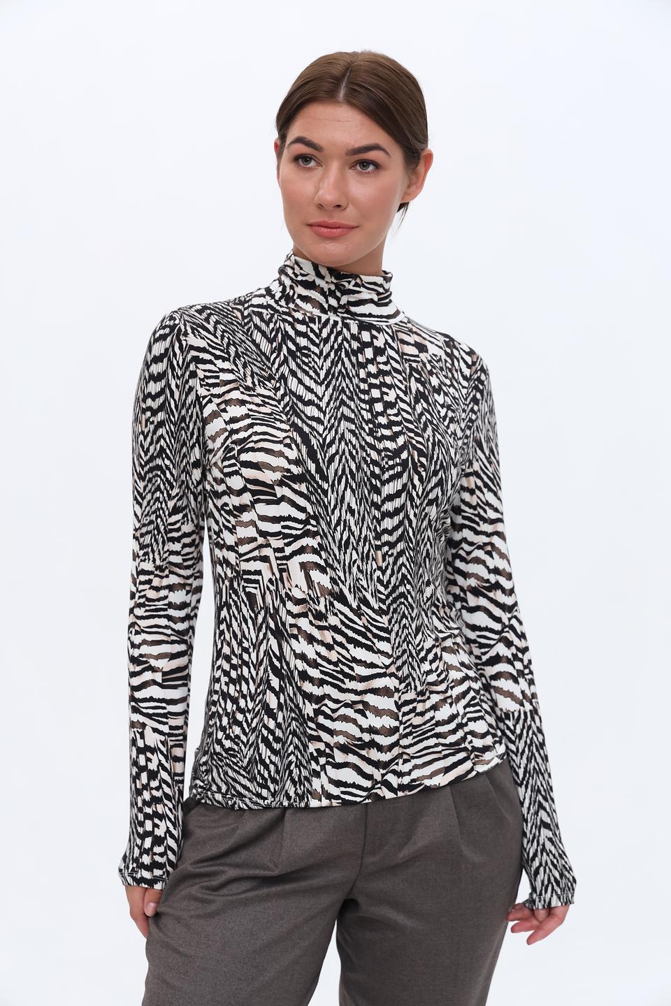 Водолазка Marc Aurel с принтом зебра